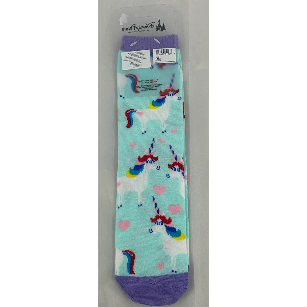 Disney Parks Inside Out - Rainbow Unicorn Unisex Socks New Free Shipping‎